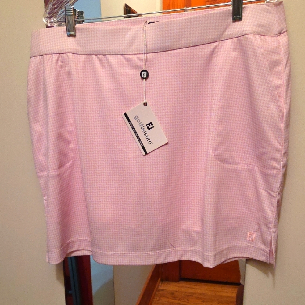 Foot Joy Light Pink Checkered  Skort